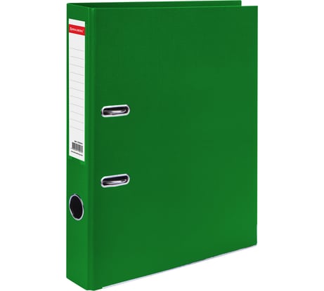 Прочная папка-регистратор BRAUBERG 50 мм, с уголком, зеленая 226591