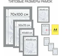 Рамка BRAUBERG HIT4, 21x30 см, пластик, багет 30 мм, зеленый мрамор с двойной позолотой, стекло, 390997