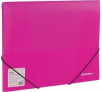 Неоновая папка BRAUBERG Neon на резинках, розовая, до 300 листов, 0.5мм 227462