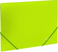 Неоновая папка BRAUBERG Neon на резинках зеленая до 300 листов 0.5мм 227460