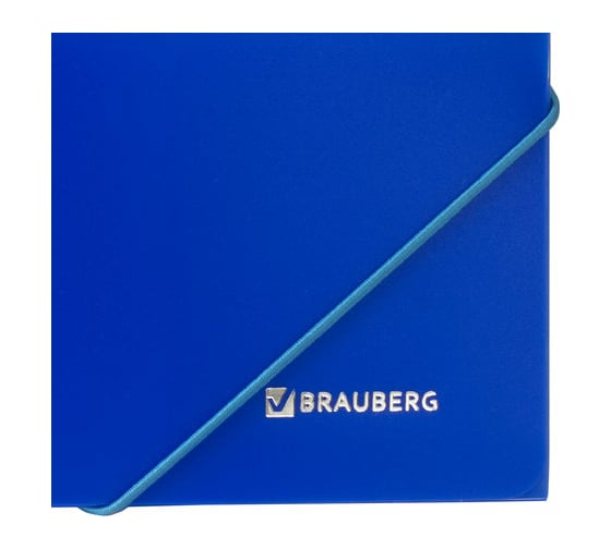 Неоновая папка BRAUBERG Neon на резинках, синяя, до 300, листов, 0.5мм 227463
