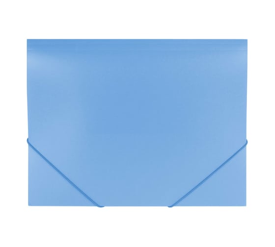 Папка BRAUBERG Office на резинках, голубая, до 300 листов, 500 мкм 228078