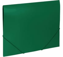 Папка BRAUBERG Office на резинках, зеленая, до 300 листов, 500 мкм 227710