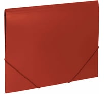 Папка BRAUBERG Office на резинках, красная, до 300 листов, 500 мкм 227711