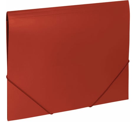 Папка BRAUBERG Office на резинках, красная, до 300 листов, 500 мкм 227711