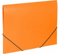 Папка BRAUBERG Office на резинках, оранжевая, до 300 листов, 500 мкм 228084
