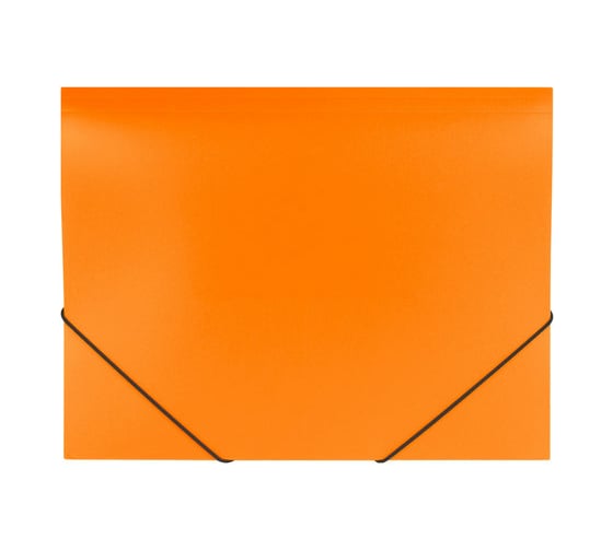 Папка BRAUBERG Office на резинках, оранжевая, до 300 листов, 500 мкм 228084