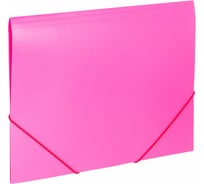 Папка BRAUBERG Office на резинках, розовая, до 300 листов, 500 мкм 228083