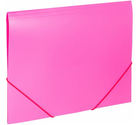 Папка BRAUBERG Office на резинках, розовая, до 300 листов, 500 мкм 228083