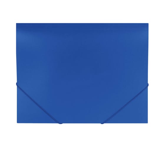 Папка BRAUBERG Office на резинках, синяя, до 300 листов, 500 мкм 227712
