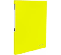 Папка BRAUBERG Neon с металлическим скоросшивателем и внутренним карманом, желтая, до 100 листов, 0.7 мм 227465