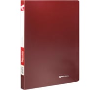 Папка BRAUBERG Office с пластиковым скоросшивателем, красная, до 100 листов, 0.5мм 222643