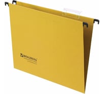 Подвесные папки BRAUBERG А4, 350х245 мм, до 80 листов, КОМПЛЕКТ 10 шт., желтые, картон 231790
