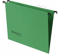 Подвесные папки BRAUBERG А4, 350х245 мм, до 80 листов, КОМПЛЕКТ 10 шт., зеленые, картон 231791