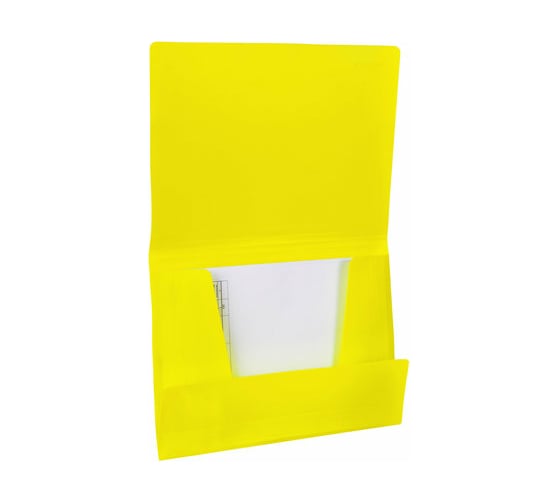 Неоновая папка BRAUBERG Neon на резинках, желтая, до 300 листов, 0.5 мм 227461