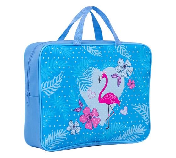 Папка BRAUBERG Flamingo на молнии с ручками, А4, ширина 80 мм 229399