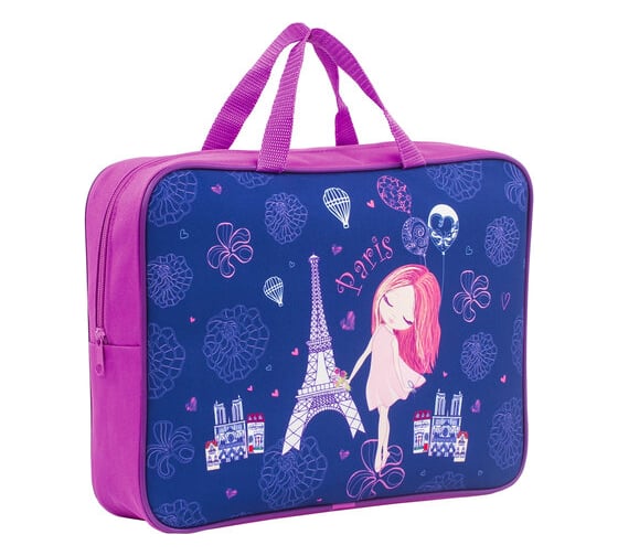 Папка BRAUBERG Paris на молнии, с ручками, А4, ткань, ширина 80 мм 229400
