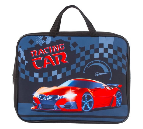 Папка BRAUBERG Racing Car на молнии, с ручками, А4, ткань, ширина 80 мм 229403 1