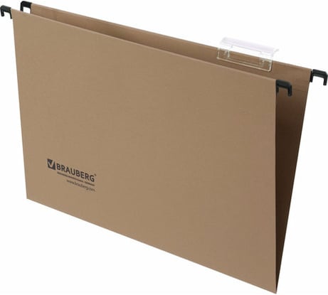 Подвесные папки BRAUBERG Foolscap А4, 406х245 мм, до 80 листов, КОМПЛЕКТ 10 шт. 231787