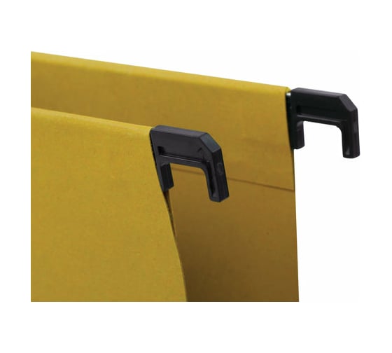 Подвесные папки BRAUBERG Foolscap А4, 406x245 мм, до 80 листов, КОМПЛЕКТ 10 шт., желтые 231794