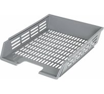 Горизонтальный лоток BRAUBERG Basic для бумаг, А4, 360х270х75 мм, серый 237012