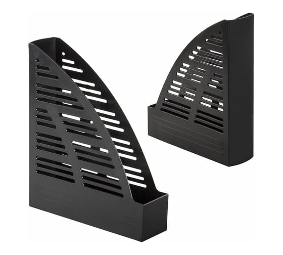 Вертикальный лоток для бумаг BRAUBERG Standard 245х70х295 мм, черный 237220