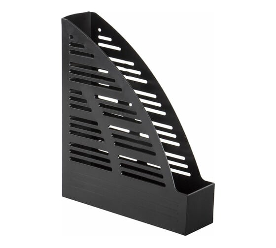 Вертикальный лоток для бумаг BRAUBERG Standard 245х70х295 мм, черный 237220