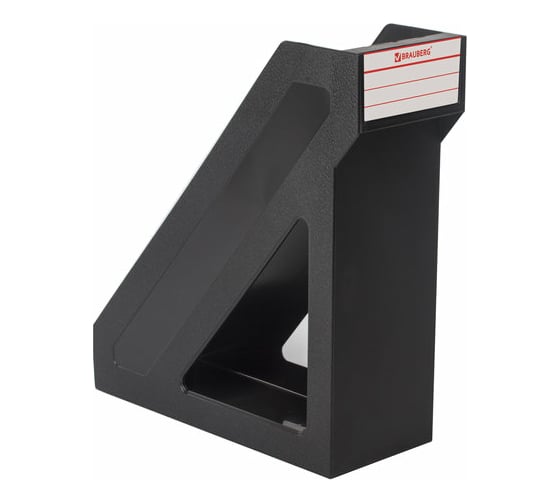 Вертикальный лоток для бумаг BRAUBERG Basic 265х100х285 мм, черный 237009