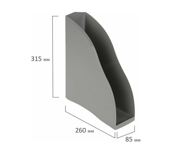 Вертикальный лоток для бумаг BRAUBERG Cosmo 260х85х315 мм 237007