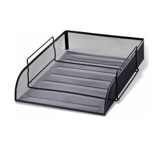 Горизонтальный металлический лоток для бумаг BRAUBERG Germanium А4 260х337х77 мм 231954