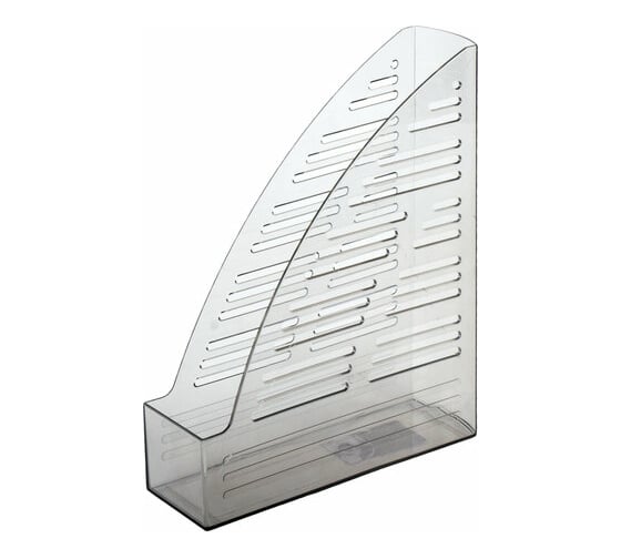 Вертикальный тонированный лоток для бумаг BRAUBERG Standard 245х70х295 мм, серый 237222