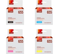 Комплект картриджей EasyPrint (CZ109A/655) для HP Deskjet Ink Advantage 3525/4625/6525: черный, голубой, пурпурный, желтый IH-655_SET