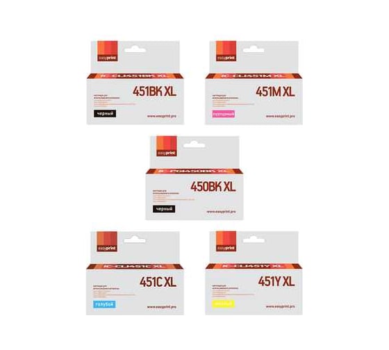 Комплект картриджей EasyPrint (PGI-450BK XL/CLI-451 XL) для Canon: PGI-450BK XL/CLI-451 XL, пигментный IC-CLI451XL_SET 1