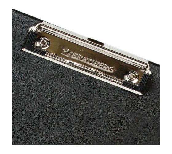 Доска-планшет BRAUBERG 158х230 мм, А5, с прижимом, картон/ПВХ, черная, 232224