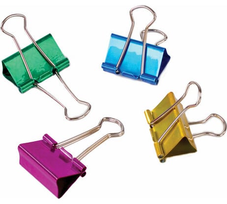 Зажимы для бумаг BRAUBERG КОМПЛЕКТ 24 шт., 32 мм, на 140 листов, цвет металлик 223506