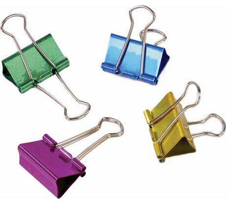 Зажимы для бумаг BRAUBERG КОМПЛЕКТ 40 шт., 19 мм, на 60 листов, цвет металлик, пластиковый цилиндр 223504