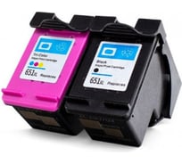 Комплект картриджей T2 (651/C2P10AE;C2P11AE) для HP 651: C2P10AE/C2P11AE, черный + цветной IC-H651_MP