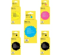 Комплект картриджей T2 (PGI-450BK XL/CLI-451 XL) для Canon: PGI-450BK XL/CLI-451 XL, пигментный черный, черный, голубой, пурпурный, желтый IC-CCLI-451XL_MP