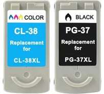 Комплект картриджей T2 (PG-37;CL-38) для Canon: PG-37/CL-38, черный + цветной IC-CPG-37+CL-38_MP