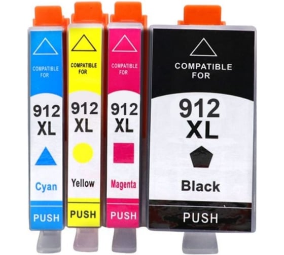 Комплект картриджей T2 (912XL / 3YL81AE;3YL82AE / 3YL83AE / 3YL84AE) для HP 912XL: черный, голубой, пурпурный, желтый IC-H912XL_MP
