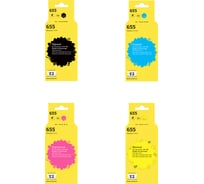 Комплект картриджей T2 (CZ109A/655) для HP Ink Advantage 3525/4615/5525/6525: черный, голубой, пурпурный, желтый IC-H655_MP
