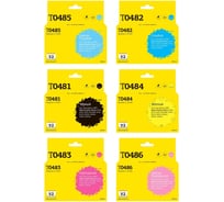 Комплект картриджей T2 (T0481) для Epson T0487: черный, голубой, пурпурный, желтый, светло-голубой, светло-пурпурный IC-ET0487