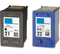Комплект картриджей T2 IC-H21XL (21XL/C9351CE;22XL/C9352CE) для HP 21XL + 22XL: C9351CE/C9352CE, черный + цветной IC-H21XL/22XL_MP