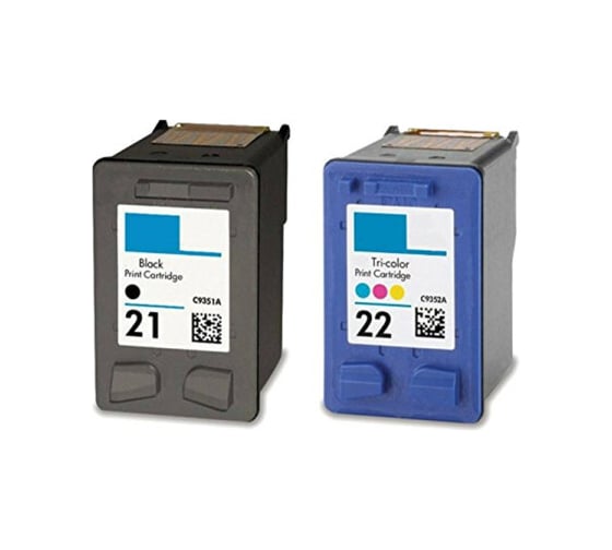 Комплект картриджей T2 IC-H21XL (21XL/C9351CE;22XL/C9352CE) для HP 21XL + 22XL: C9351CE/C9352CE, черный + цветной IC-H21XL/22XL_MP
