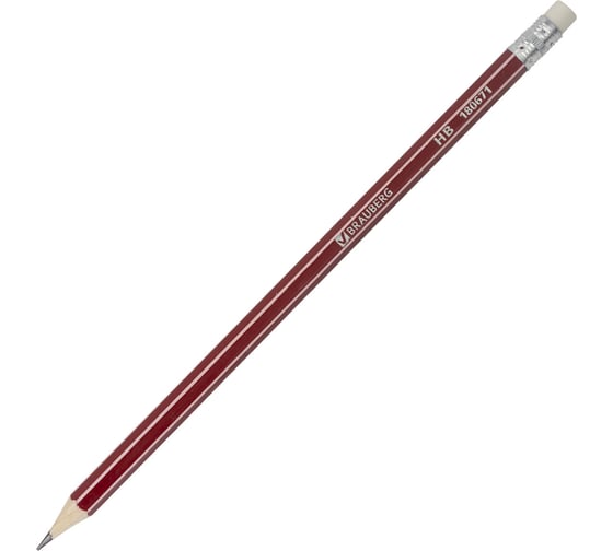 Чернографитные карандаши BRAUBERG ZTX НАБОР 12 шт, HB, с резинкой 180671