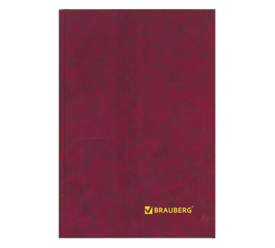 Книга учета BRAUBERG 96 листов, А4 200x290 мм твердая обложка из картона, блок 130070 1