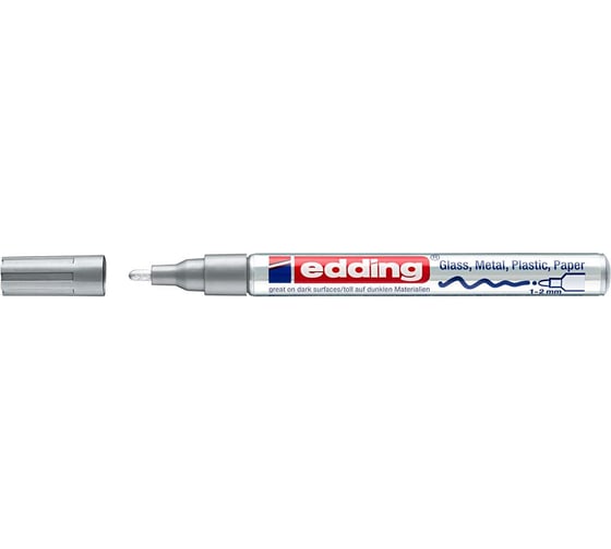 Набор лаковых маркеров Edding 751 CR золотой, серебряный, 1-2 мм, блистер 1183471