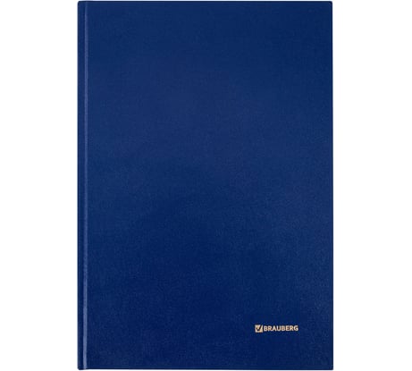 Книга учета BRAUBERG 96 листов, А4 200x290 мм клетка, твердая обложка из картона, блок 130069