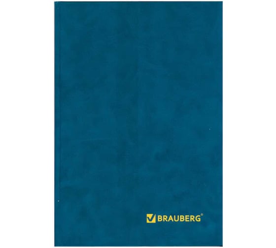 Книга учета BRAUBERG 96 листов, А4 200x290 мм клетка, твердая обложка из картона, блок 130069