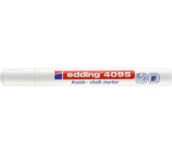 Набор меловых маркеров Edding 4095/49 2 шт, белый, блистер 1183405